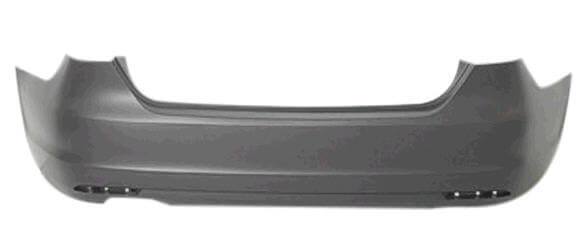 2011-2014 Volkswagen Jetta Rear Bumper (Type 6; Sedan Models except GLI; w/o Park Assist Sensor Holes) - VW1100186