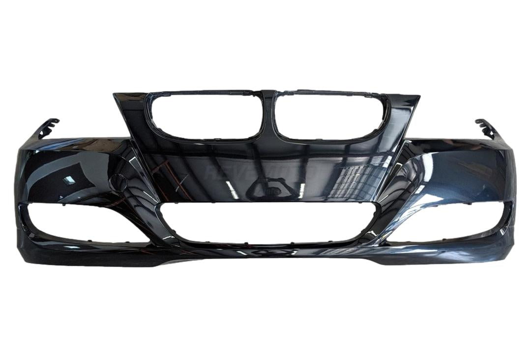 2009-2012 BMW 3-Series Front Bumper Painted_Black_Sapphire_Metallic_475_WITHOUT: M-Package, Headlight Washer Holes, Park Assist Sensor Holes and Parking Distance Control Holes_ 51117226709_ BM1000212
