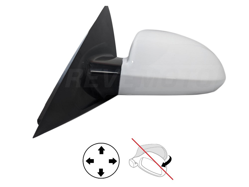 2010 Chevrolet Impala Side View Mirror Painted, Olympic White (WA8624), Power, Non-Folding, Non-Heated, w_ Smooth Black Base, Driver-side_20759191