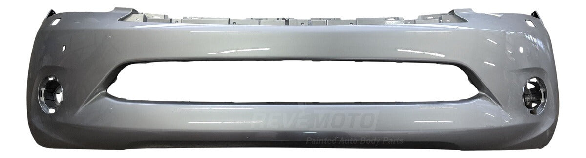 2011 Infiniti QX56 Front Bumper Painted Liquid Platinum Metallic (K23), withHead Light Washer Holes, with Technology, with 2 Park Assist Sensor Holes_620221LA2H