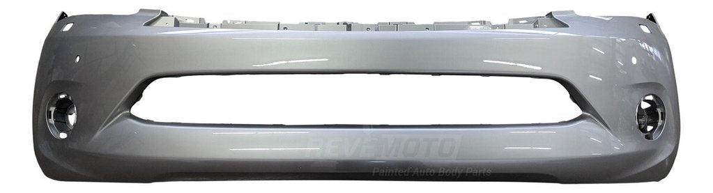 2012 Infiniti QX56 Front Bumper Painted Liquid Platinum Metallic (K23), with Head Light Washer Holes, with Technology, with 2 Park Assist Sensor Holes_620221LA2H