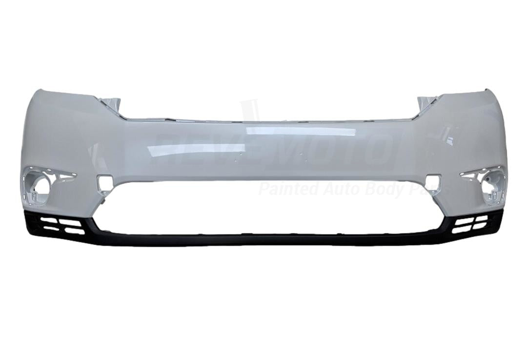 2011-2013 Toyota Highlander Front Bumper, Except Hybrid, Painted Blizzard Pearl (70) 521190E914 