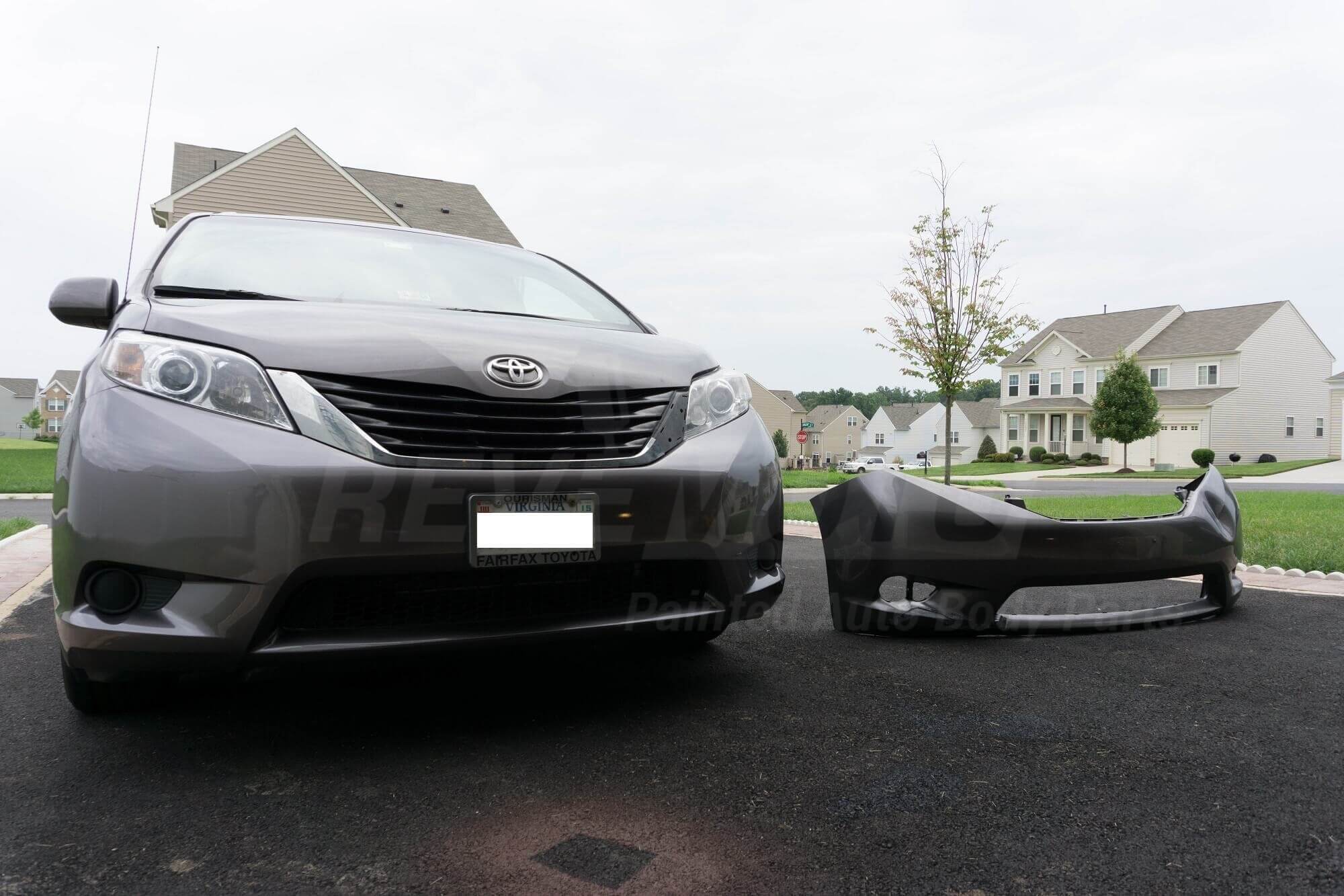 2011-2017 Toyota Sienna Front Bumper Painted - Customer Before and After Share
