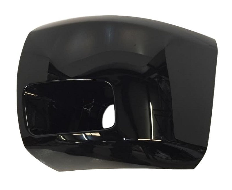 2011 Chevrolet Silverado Driver Side Front Bumper End Painted Black (WA8555), With Foglight Hole 