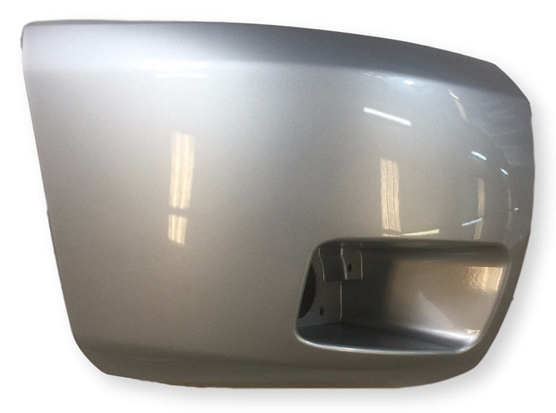 2011 Chevrolet Silverado Right, Passenger-Side 1500 Front Bumper End Painted Sheer Silver Metallic (WA726S), With Foglight