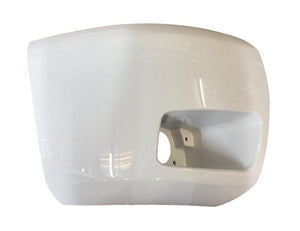2012 Chevrolet Silverado Passenger Front Bumper End Cap Painted Olympic White (WA8624), With Foglight Hole