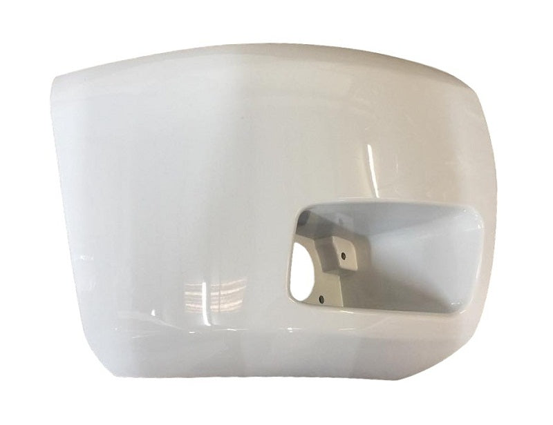 2011 Chevrolet Silverado Passenger Front Bumper End Cap Painted Olympic White (WA8624), With Foglight Hole