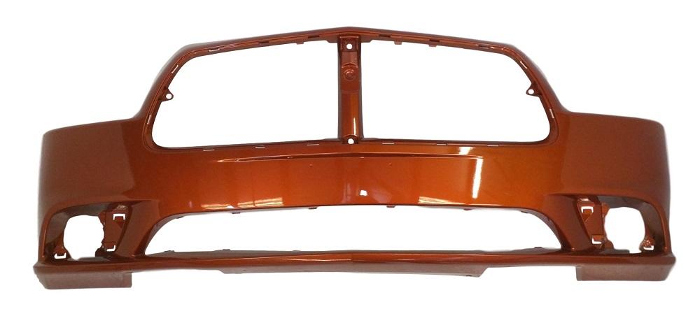 2011-2012 Dodge Charger Front Bumper With Sensors Painted Mango Tango Pearl (PVG)