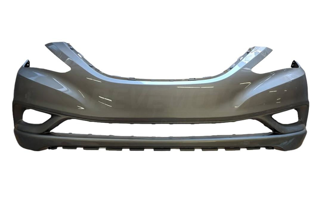 2011-2013 Hyundai Sonata Front Bumper Painted Non Hybrid Model Camel Beige Pearl (SV) 865113Q000 