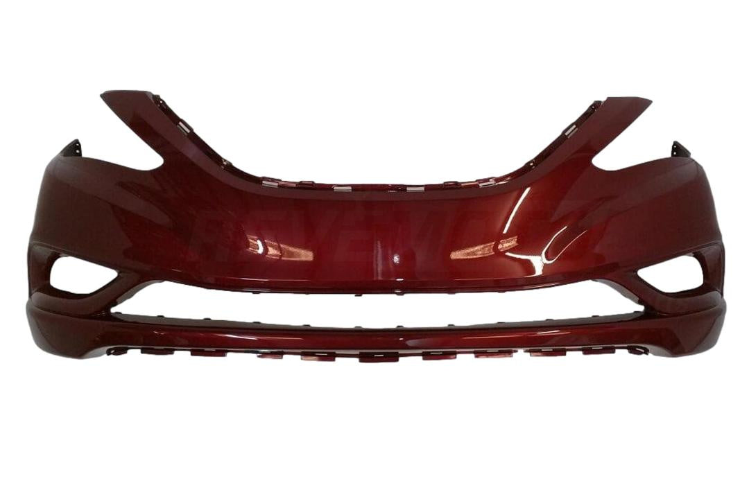 2011-2013 Hyundai Sonata Front Bumper Painted Venetian Red Metallic TR2 Non Hybrid Models 865113Q000 