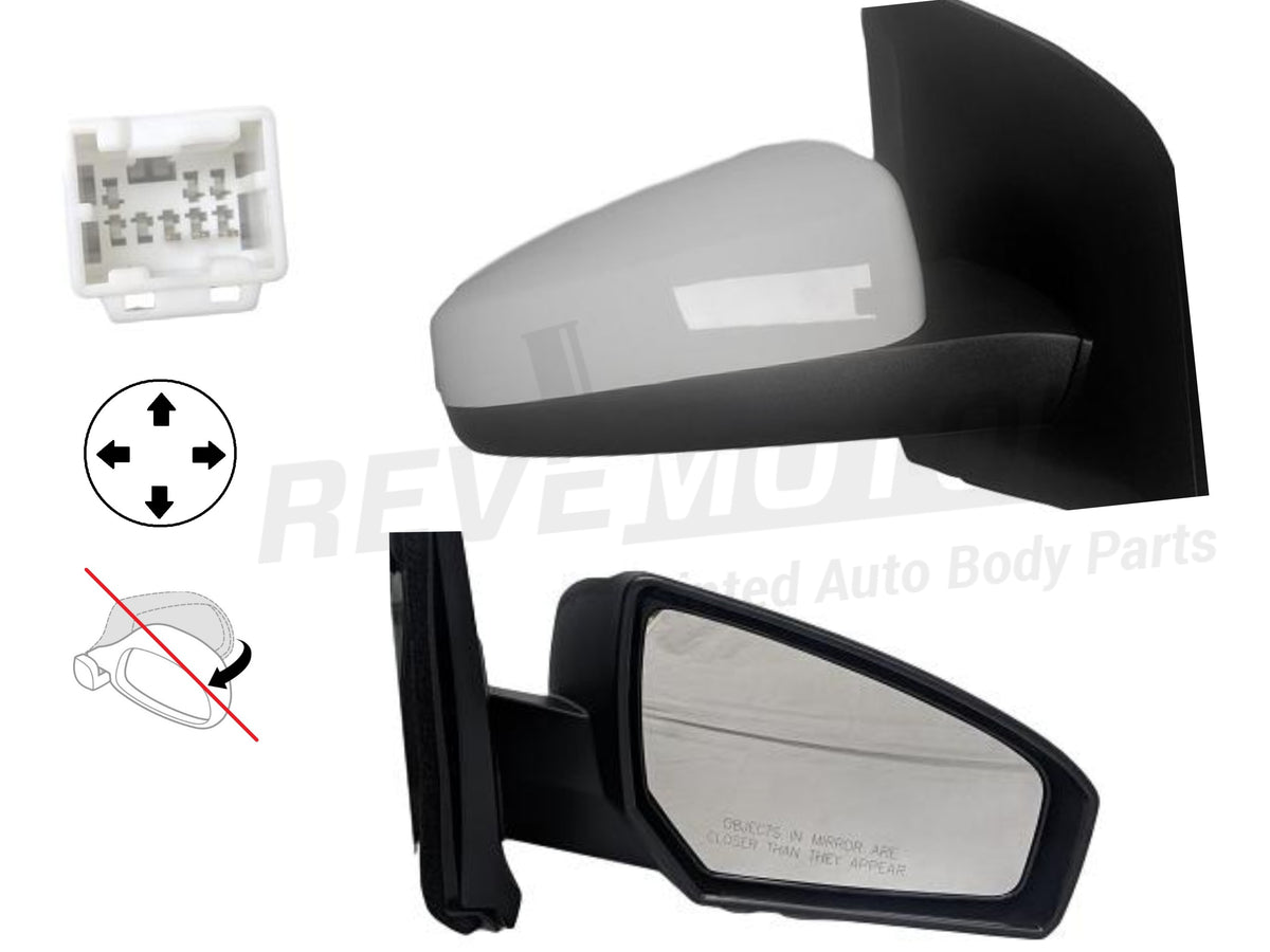 2011 Nissan Sentra Passenger Side View Mirror, Power, Non-Folding, Non-Heated Painted Visual Pearl (QAC)_96301ET01E