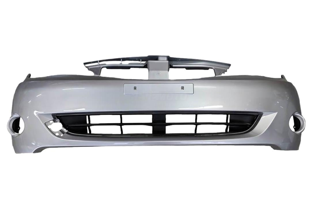 2008-2011 Subaru Impreza WRX Front Bumper Painted_Spark_Silver_Metallic_C3S_WITHOUT: Lower Lip Molding Holes, Lip Spoiler_ 57704FG001_ SU1000158