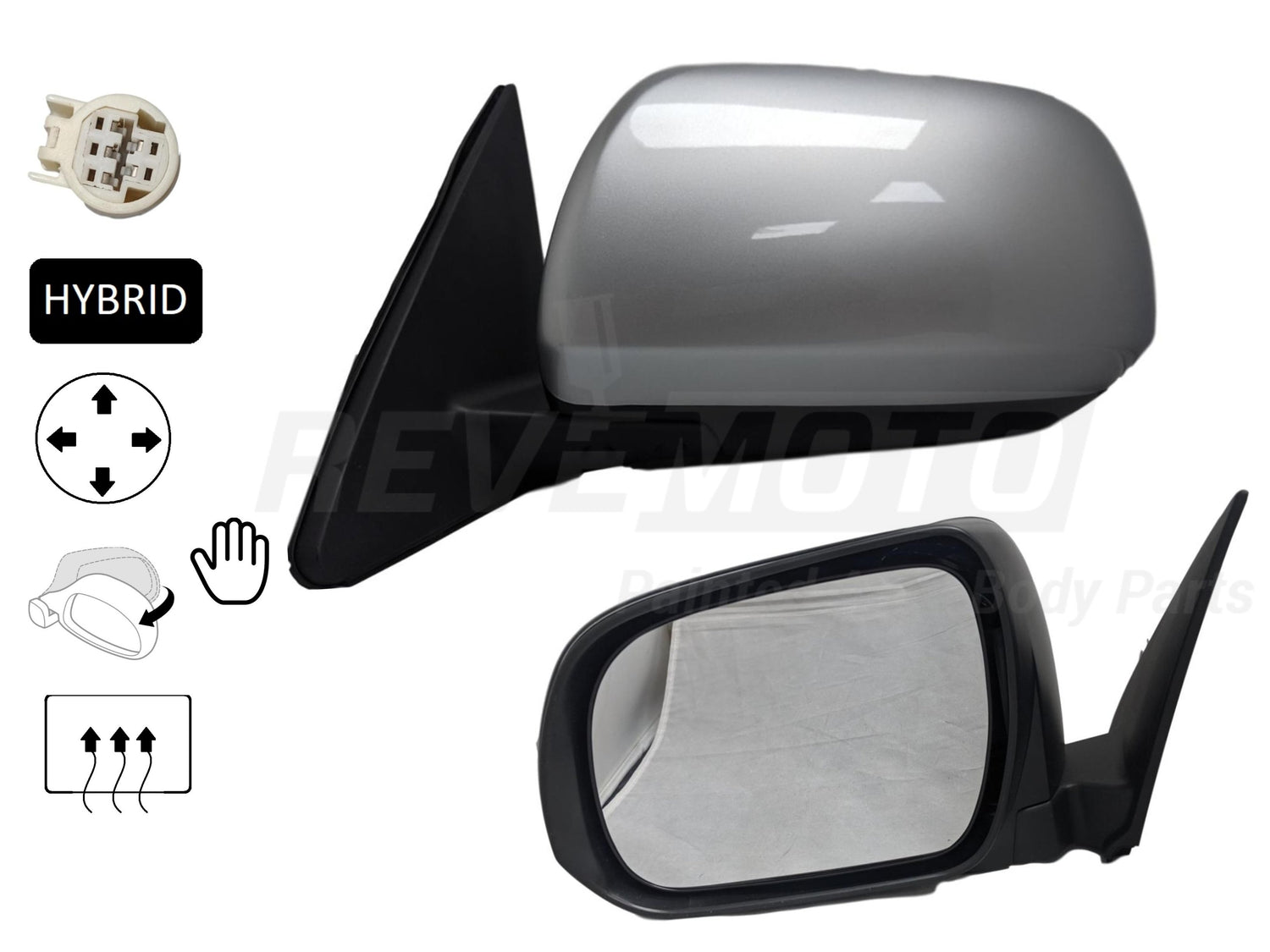 2008 Toyota Highlander Side View Mirror Painted