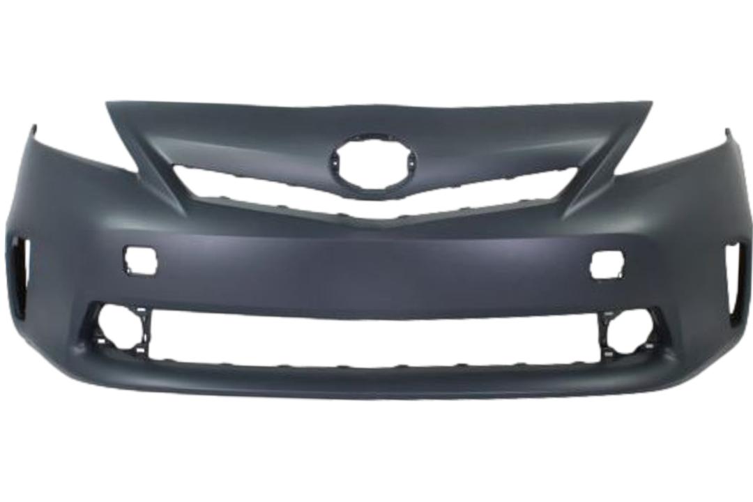 Front Bumper Cover For 2012-2014 Toyota Prius V For Halogen Primed Front Bumper Cover For 2012-2014 Toyota Prius V For Halogen Primed