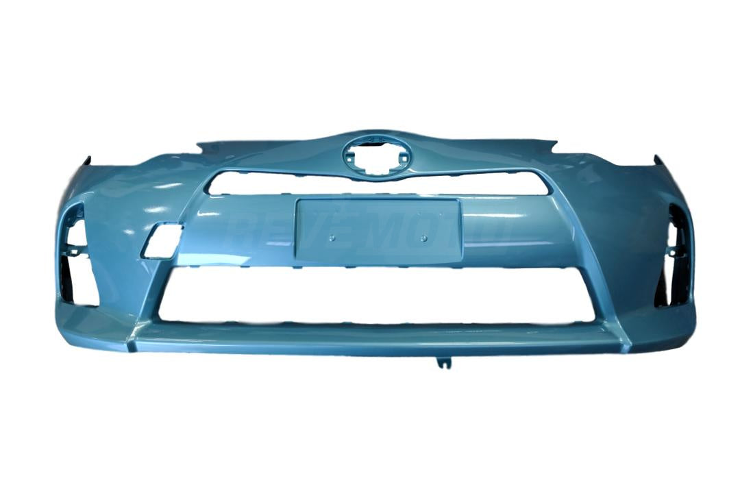 2012-2014 Toyota Prius C Front Bumper Cover Painted Summer Rain Metallic (774) 5211952980 ReveMoto Painted Auto Body Parts