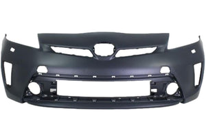 2012-2015 Toyota Prius Front Bumper Painted WITH Head LED Lamps, Head Light Washer Holes 5211947935