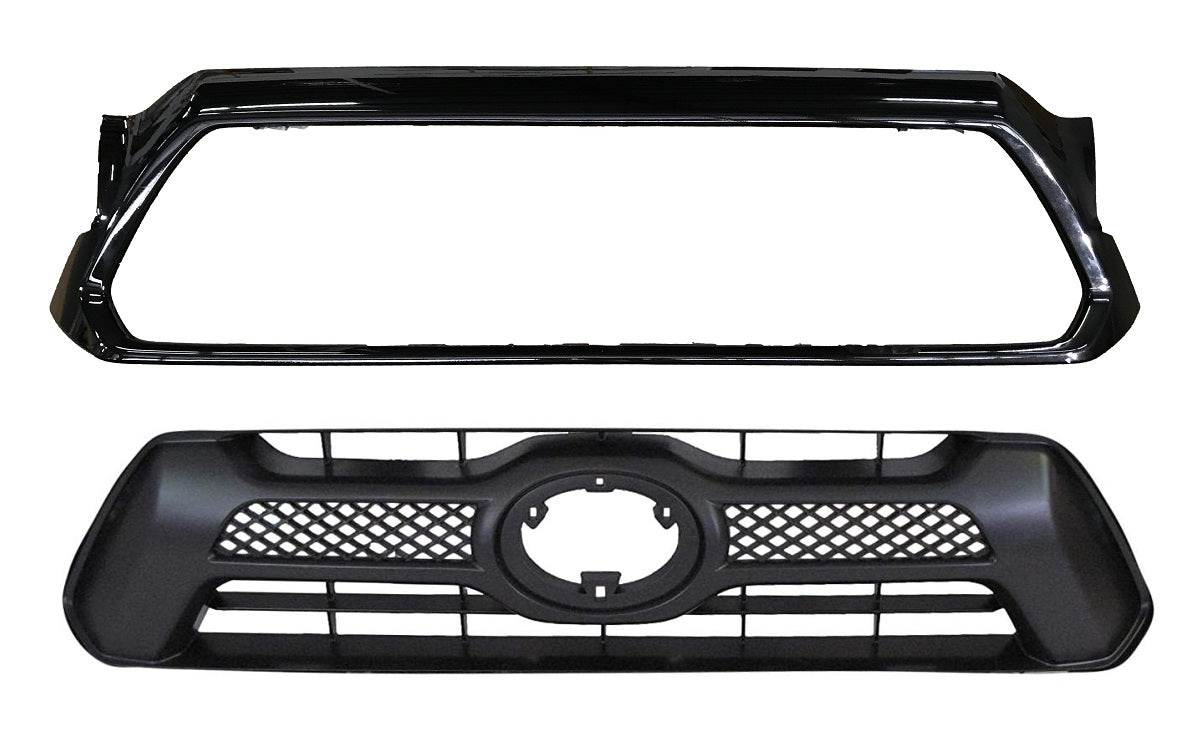 2012-2015 Toyota Tacoma Grille (Front) Argent Surround (Does not Include Emblem) Painted Black Sand Pearl (209) Conversion5310004471-TO1200349