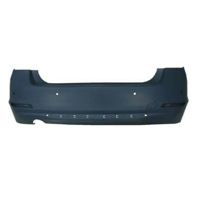 2012-2015 BMW 3Series Rear Bumper; Sedan-  w_o M Sport Line; w_ Park Assist Sensor Holes; w_ Molding Holes; Modern Type; w_ Park Distance Cover Sensor Holes; F30 320_328D [Diesel]; BM1100238; 51127312733