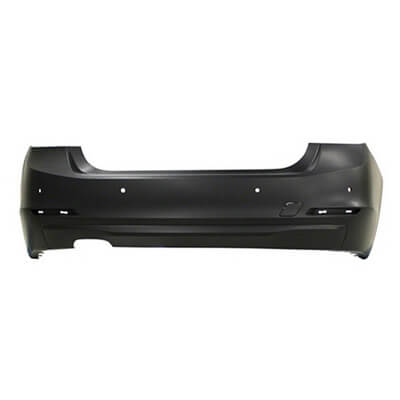 2012-2015 BMW 3Series Rear Bumper; Sedan -  w_o M Sport Line; w_ Park Assist Sensor Holes; w_o Molding Holes; w_ Park Distance Cover Sensor Holes; F30 328I; BM1100257; 51127312728