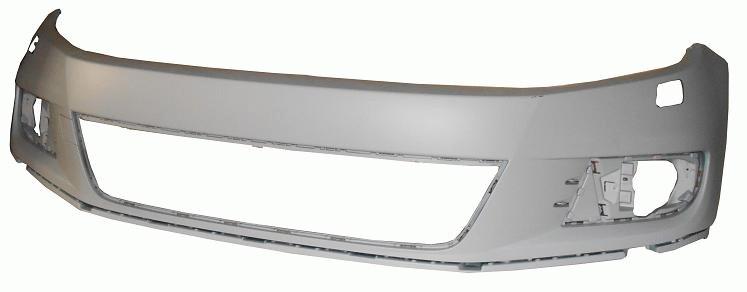 2012-2016 Volkswagen Tiguan Front Bumper (Type 2; w/ Head Light Washer Holes; w/o Park Assist Sensor Holes) - VW1000213
