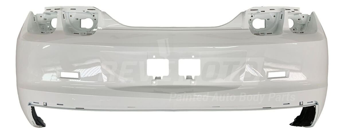 2012 Chevrolet Camaro Rear Bumper Painted - Olympic White (WA8624) _ Convertible_Coupe_ Without Park Assist Sensor Holes 22766176_GM1100846
