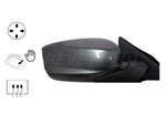 2008-2012 Honda Accord Passenger Side View Mirror, Sedan, USA, Japan Built_ Power_ Manual Folding_ Heated, Sedan, Painted Polished Metal Metallic (NH737M) 76208TA5A11