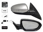 2012 Kia Optima Passenger Side View Mirror Heated With Signal Lamp Power Folding Except Hybrid Painted Satin Metal Metallic STM