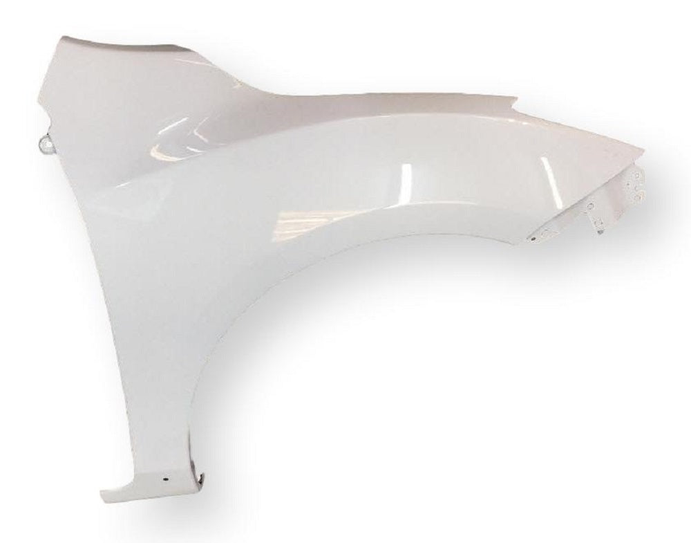 2012 Mazda 3 Passenger Fender, With Molding Holes, Without Signal, Without Stone Guard Hatchback, Painted Crystal White Pearl (34K)