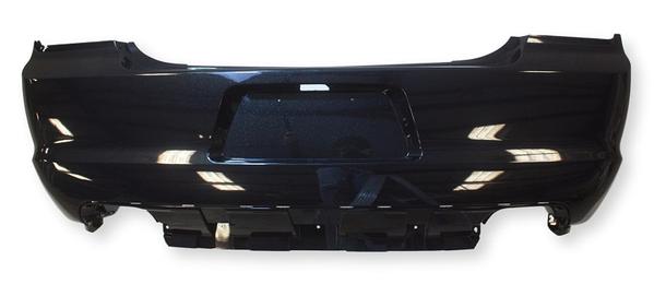 2013-2014 Dodge Charger Rear Bumper Painted Phantom Black Pearl (PXT), WITHOUT: Park Assist