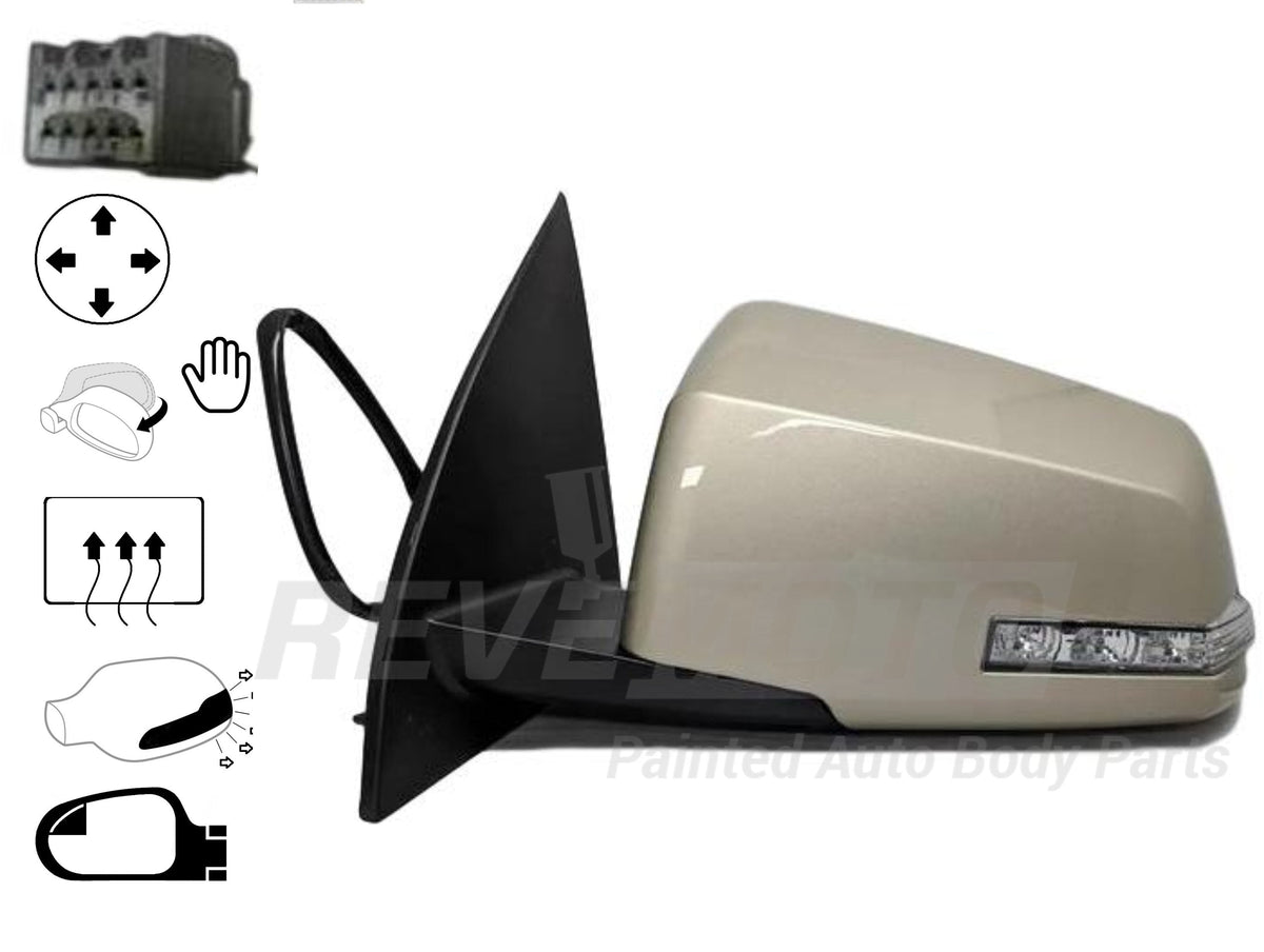2009-2017 GMC Acadia Side View Mirror Painted (OEM | WITHOUT: Power Folding)