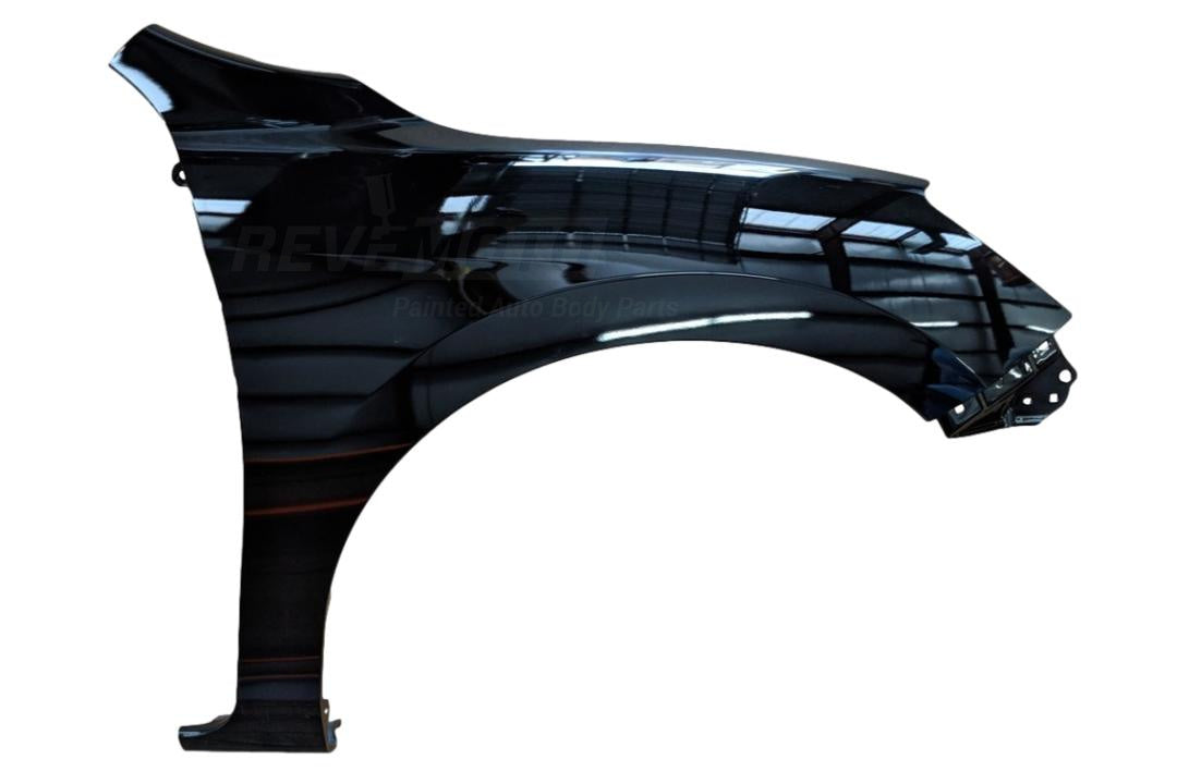 2013-2017 Honda Accord Fender Painted Sedan/Hybrid | WITHOUT: Side Light Holes Crystal Black Pearl NH731P Right, Passenger-Side 60211T2FA90ZZ HO1240185 ReveMoto Painted Auto Parts Replacement