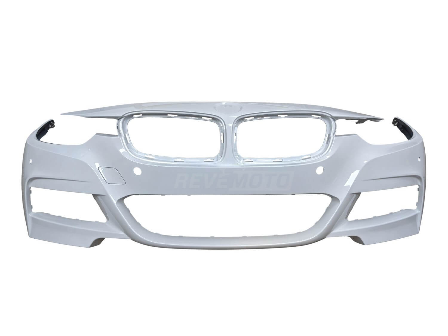 2013-2018 BMW 328i GT xDrive Front Bumper Painted With M-Package and Parking Distance, Without Headlight Washer Holes Painted Alpine White III (300) - Sedan_Wagon - BM1000294_51118067952