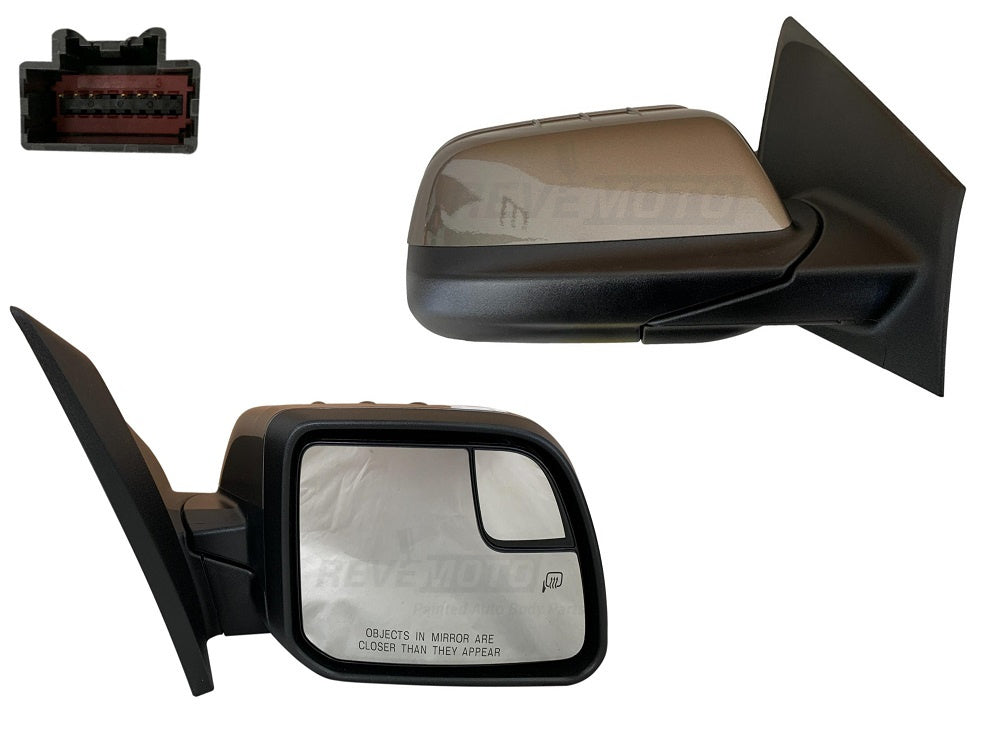 2012 Ford Edge Passenger Side View Mirror Painted Mineral Gray Metallic (TK), PowerManual FldgHeatedwith Puddle Lamp and Spotter mirrorwithout Memory - CT4Z17682BAPTM