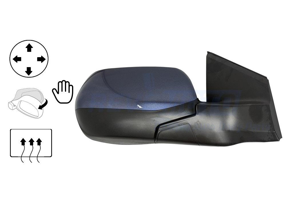 2012 Honda CR-V Passenger Side View Mirror EX-L Power ManualFolding Heated Painted TwilightBlueMetallic B570M- 76208T0AA21