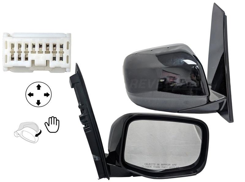 2012 Honda Odyssey Passenger Side View Mirror, Heated, EX, EX-L Models, PaintedCrystal Black Pearl (NH731P)_76250TK8A01