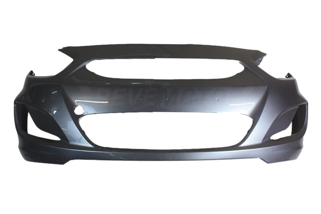 2012-2013 Hyundai Accent Front Bumper Painted Triathlon Gray Metallic (N9S)