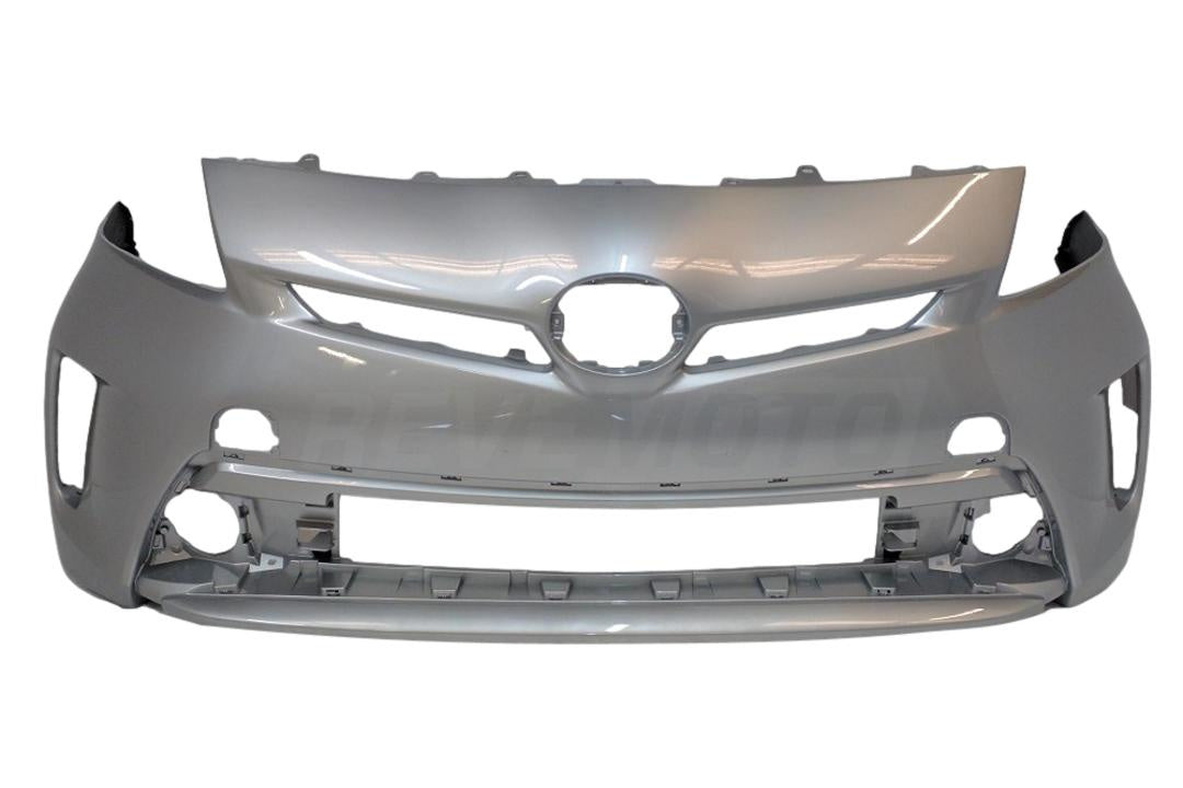 2012-2015 Toyota Prius Front Bumper Painted Classic Silver Metallic (1F7)