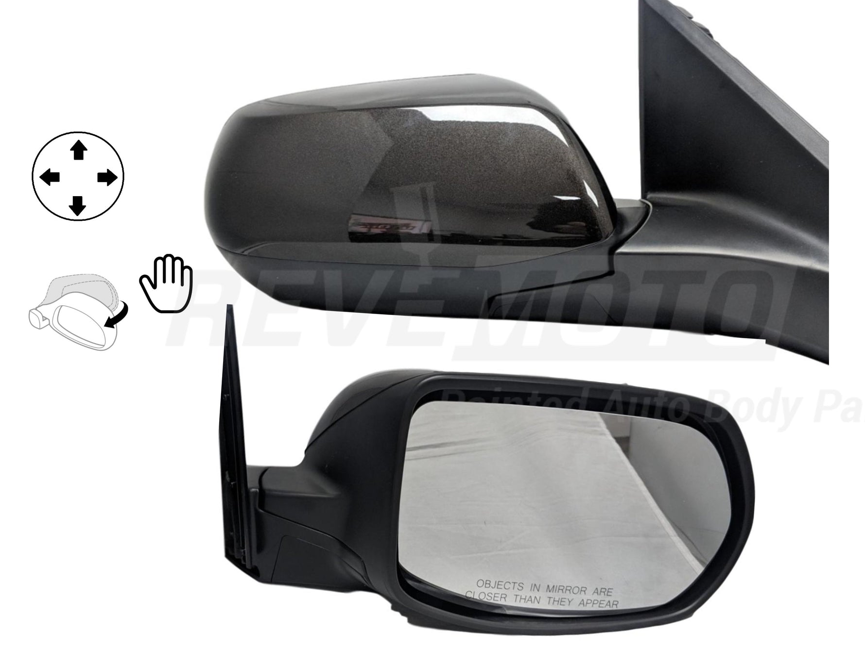 2014 Honda CRV Passenger Side View Mirror EX LX Power Manual Folding Non-Heated Painted Kona Coffee Metallic YR600M 76208T0AA11