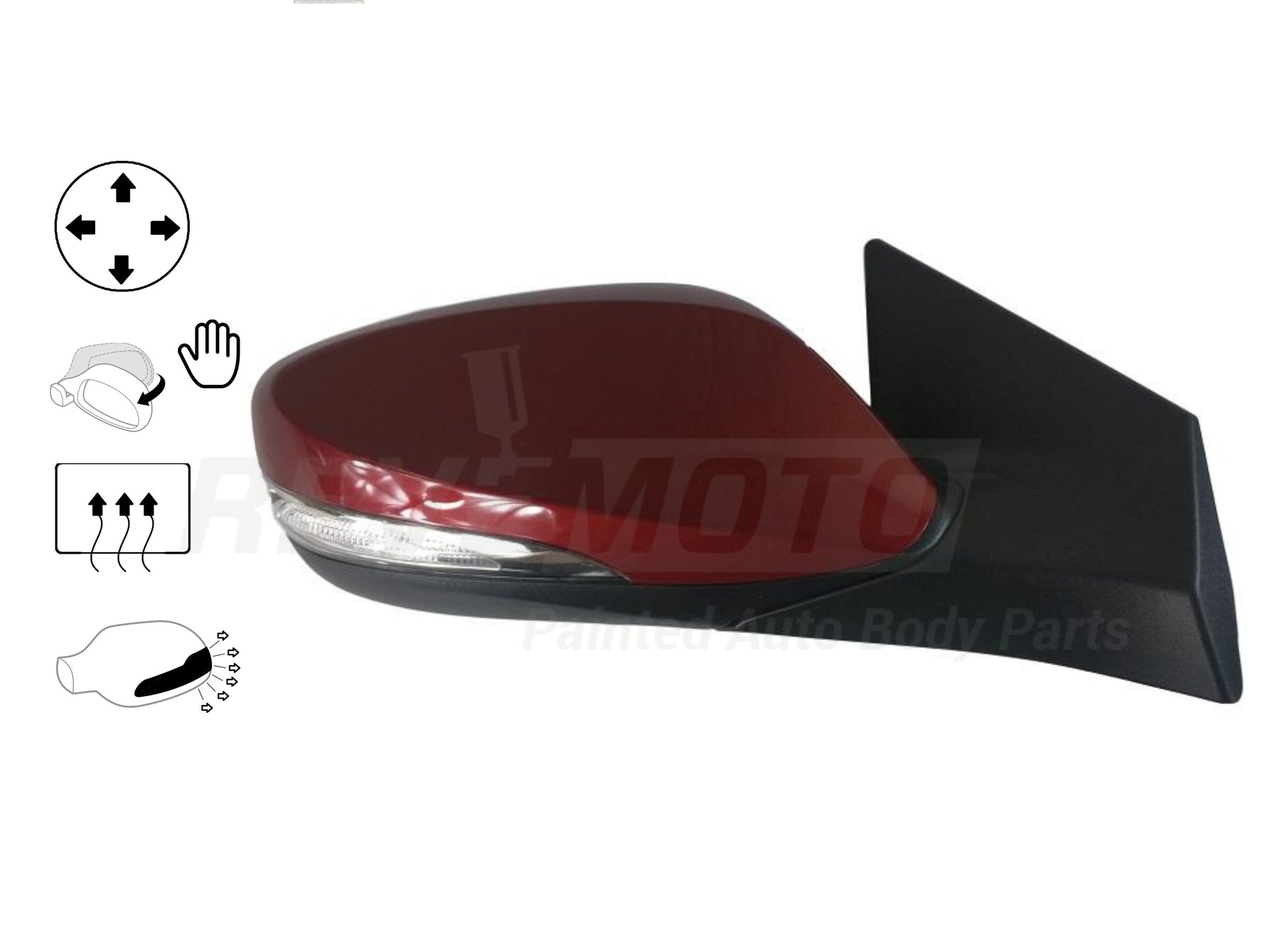 2013 Hyundai Elantra Side View Mirror Painted (OE Replacement; Passenger-side)