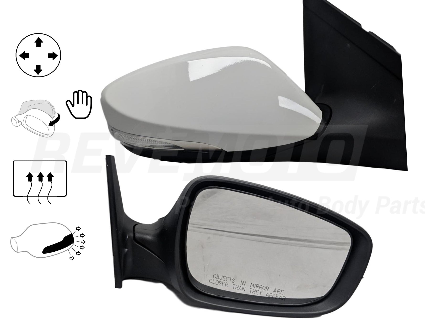 2013 Hyundai Elantra Side View Mirror Painted (OE Replacement; Passenger-side)