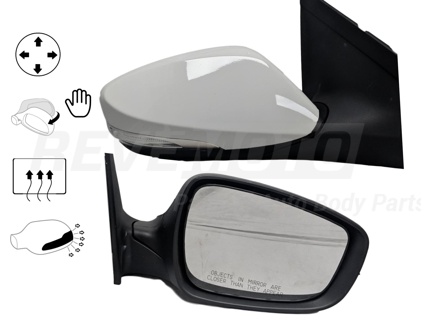 2012 Hyundai Elantra Side View Mirror Painted (OE Replacement; Passenger-side)