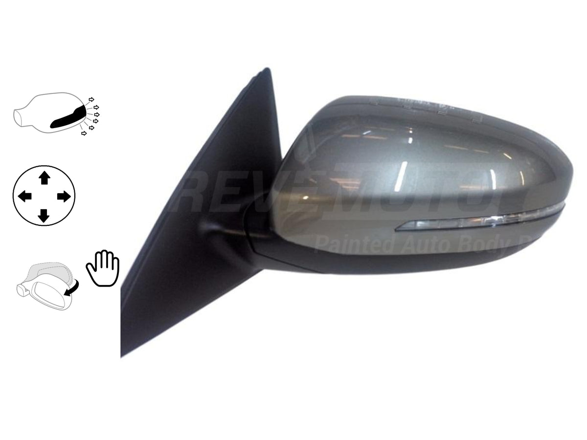 2011-2013_Kia_Optima_Driver-side; Korean Built; Non-Heated; w Signal Light; Power; Manual Folding Painted_Titanium_Silver_Metallic_IM 876102T110