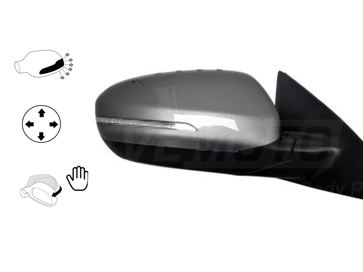 2013 Kia Optima Passenger Side View Mirror Heated With Signal Lamp Power Folding Except Hybrid Painted Titanium Silver Metallic IM