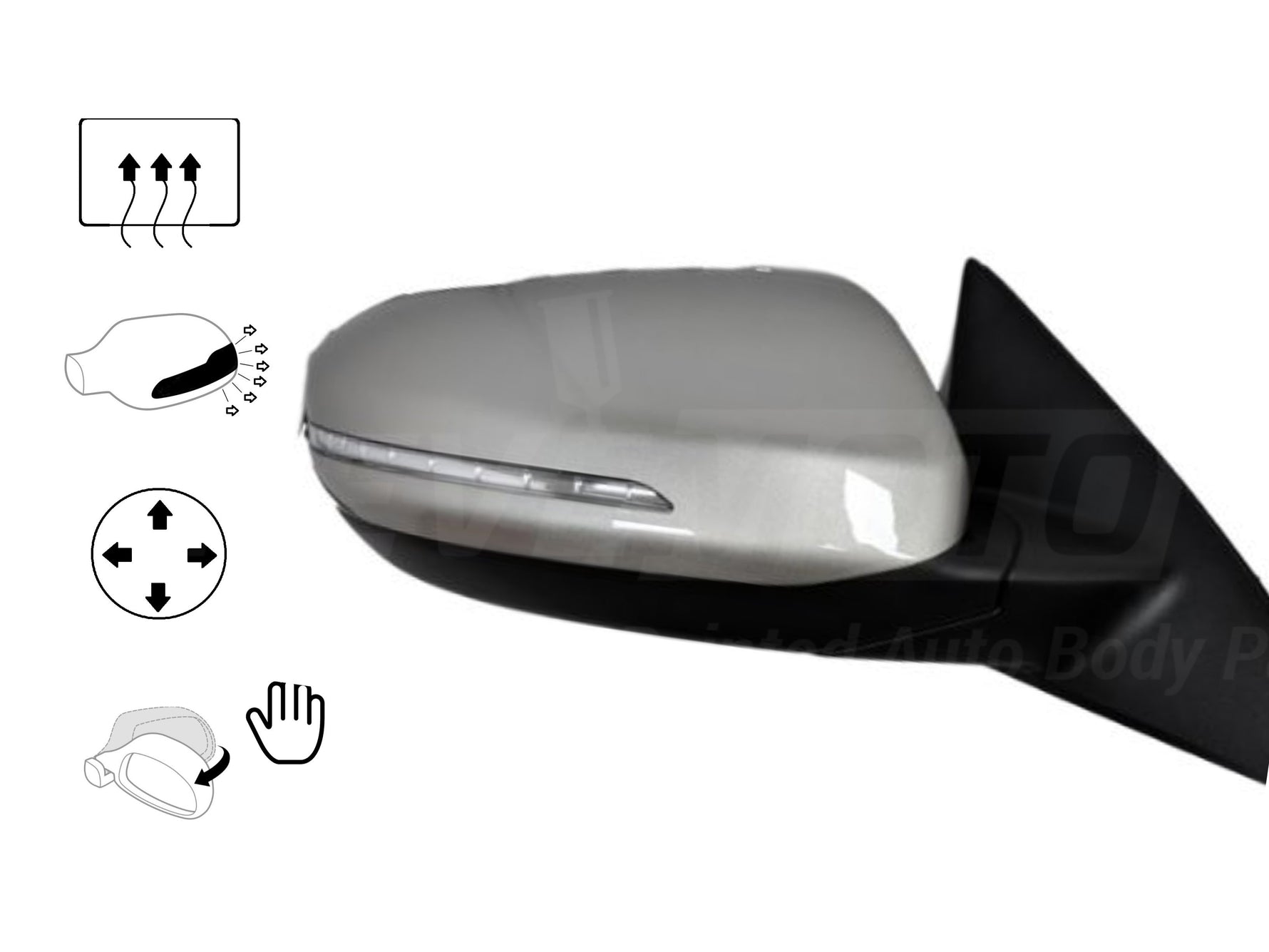 2011-2013_Kia_Optima_Passenger_Side_View_Mirror_Heated_With_Signal_Light_Power_Manual_Folding_Painted_Satin_Metal_Metallic_STM_876202T130