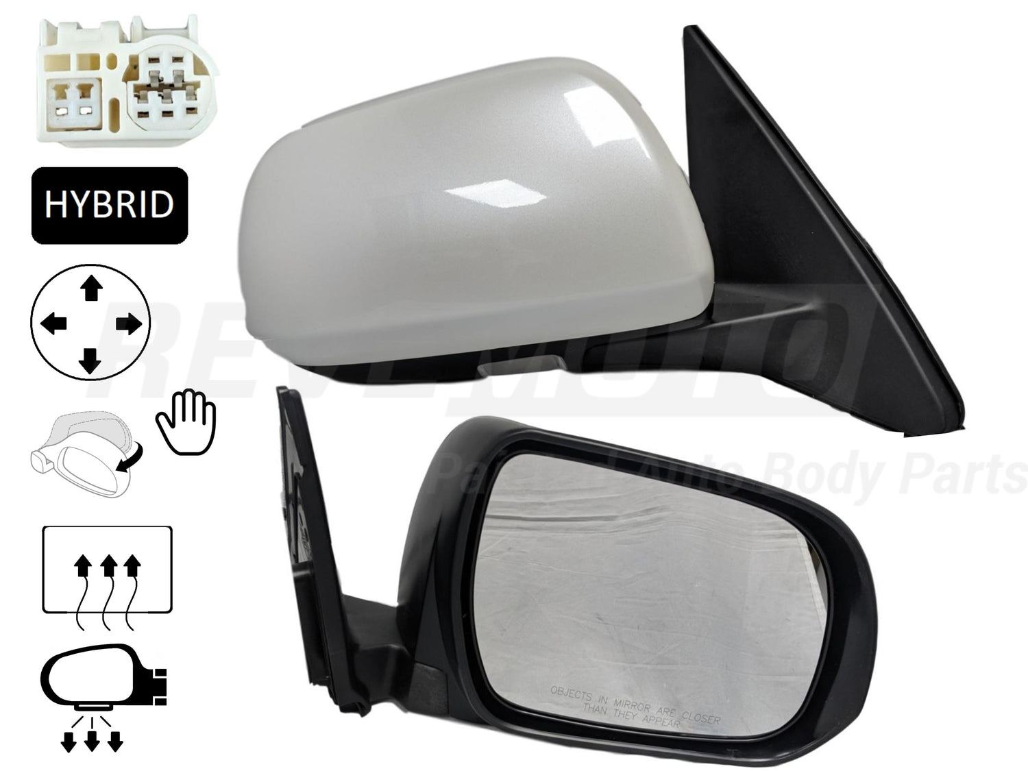 2008 Toyota Highlander Side View Mirror Painted