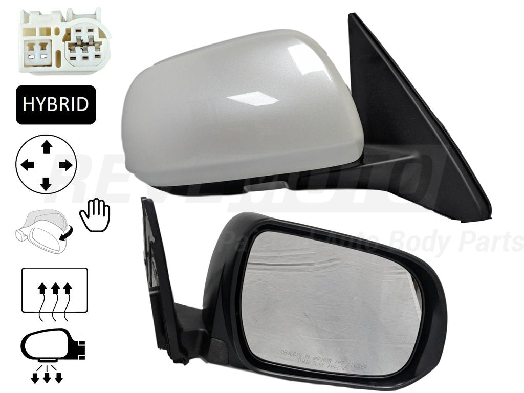 2009 Toyota Highlander Side View Mirror Painted