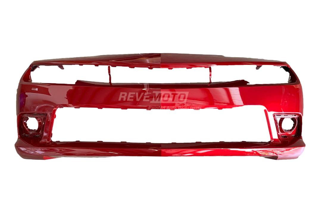 2014-2015 Chevrolet Camaro Front Bumper Painted (SS, Z28 Models) Crystal Claret Tricoat (WA505Q) 22997721 GM1000964 ReveMoto Painted Auto Parts Replacement