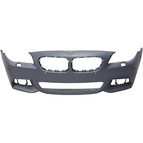 2014-2016 BMW 5Series Front Bumper; w/ M-Pkg; Sedan/Hybrid; w/ Park Assist Sensor Holes; w/o Side View Camera; BM1000312; 51118058996