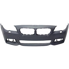 2014-2016 BMW 5Series Front Bumper; w/ M-Pkg; Sedan/Hybrid; w/o Park Assist Sensor Holes; w/ Side View Camera; BM1000313; 51118058998