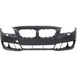 2014-2016 BMW 5Series Front Bumper; w/o M-Pkg; Sedan; w/ Park Assist Sensor Holes; w/o Side View Camera; BM1000309; 51117332680